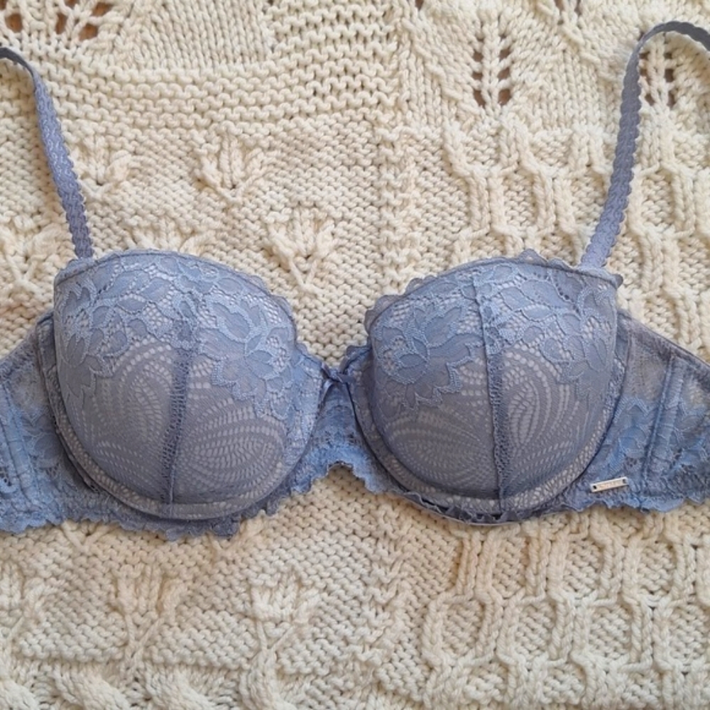 Blue Lace Bra